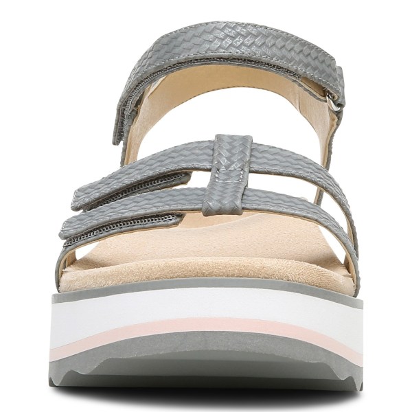 Vionic Sandals Ireland - Lex Platform Sandal Grey - Womens Shoes Ireland | ZDFOI-1235